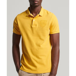 Polo Superdry Logo brodé Homme Jaune