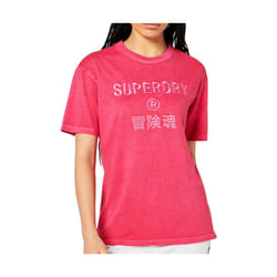 T-shirt ample femme Superdry Code Logo Garment Dye