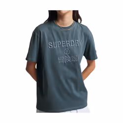 T-shirt ample femme Superdry Code Logo Garment Dye