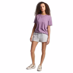 Short Superdry Vintage Logo Jersey Femme Gris