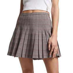 Mini jupe plissé femme Superdry Vintage