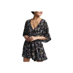 Combinaison Vintage Beach Viscose Noir