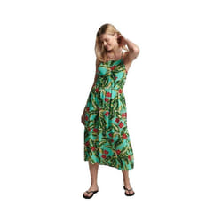 Robe Vintage Cami Maxi Viscose Vert