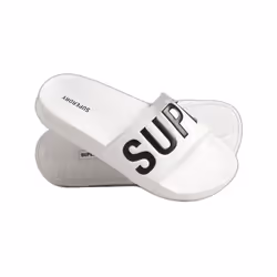 Claquette Superdry Classic big logo Homme Blanc