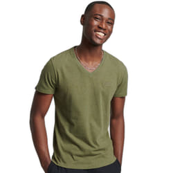 T-Shirt Vintage Emb Vee Coton Vert