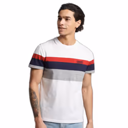 T shirt Superdry Orange Label Homme Blanc