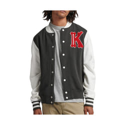 Blouson Vintage Collegiate Coton Noir