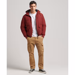 Veste Vintage Mountain Puffer Polyester Rouge