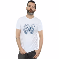 Disney - T-shirt NIGHTMARE BEFORE CHRISTMAS PAINT SPRAY CARERS - Homme (Blanc)