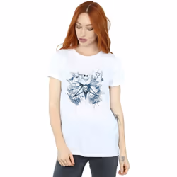Disney - T-shirt NIGHTMARE BEFORE CHRISTMAS PAINT SPRAY CARERS - Femme (Blanc)