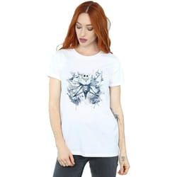Disney - T-shirt NIGHTMARE BEFORE CHRISTMAS PAINT SPRAY CARERS - Femme (Blanc)