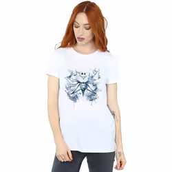 Disney - T-shirt NIGHTMARE BEFORE CHRISTMAS PAINT SPRAY CARERS - Femme (Blanc)
