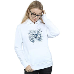 Disney - Sweat à capuche NIGHTMARE BEFORE CHRISTMAS PAINT SPRAY CARERS - Femme (Blanc)
