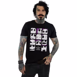 Disney - T-shirt NIGHTMARE BEFORE CHRISTMAS MANY FACES OF JACK - Homme (Noir)