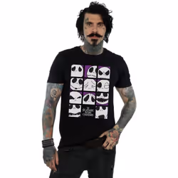 Disney - T-shirt NIGHTMARE BEFORE CHRISTMAS MANY FACES OF JACK - Homme (Noir)