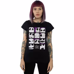 Disney - T-shirt NIGHTMARE BEFORE CHRISTMAS MANY FACES OF JACK - Femme (Noir)