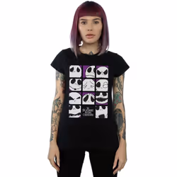 Disney - T-shirt NIGHTMARE BEFORE CHRISTMAS MANY FACES OF JACK - Femme (Noir)