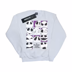 Disney - Sweat NIGHTMARE BEFORE CHRISTMAS MANY FACES OF JACK - Femme (Blanc)