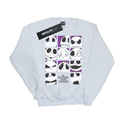 Disney - Sweat NIGHTMARE BEFORE CHRISTMAS MANY FACES OF JACK - Femme (Blanc)