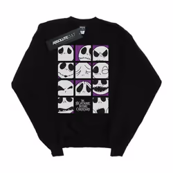 Disney - Sweat NIGHTMARE BEFORE CHRISTMAS MANY FACES OF JACK - Fille (Noir)