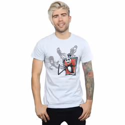 Disney - T-shirt NIGHTMARE BEFORE CHRISTMAS GHOSTS OF JACK - Homme (Gris chiné)