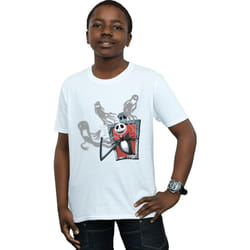 Disney - T-shirt NIGHTMARE BEFORE CHRISTMAS GHOSTS OF JACK - Garçon (Blanc)
