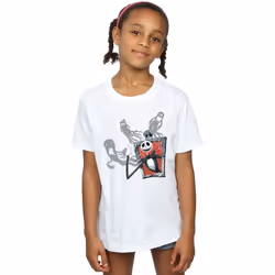 Disney - T-shirt NIGHTMARE BEFORE CHRISTMAS GHOSTS OF JACK - Fille (Blanc)