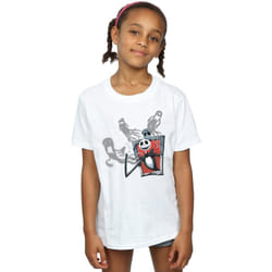 Disney - T-shirt NIGHTMARE BEFORE CHRISTMAS GHOSTS OF JACK - Fille (Blanc)