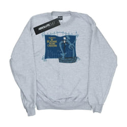 Disney - Sweat NIGHTMARE BEFORE CHRISTMAS JACK AND THE WELL - Femme (Gris chiné)