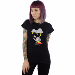 Marvel - T-shirt GOD OF THUNDER - Femme (Noir)