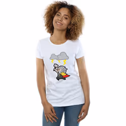 Marvel - T-shirt GOD OF THUNDER - Femme (Blanc)