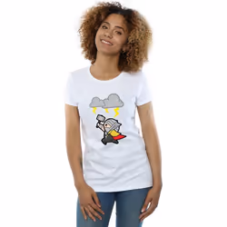 Marvel - T-shirt GOD OF THUNDER - Femme (Blanc)