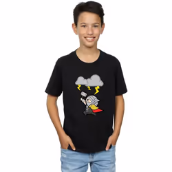 Marvel - T-shirt GOD OF THUNDER - Garçon (Noir)