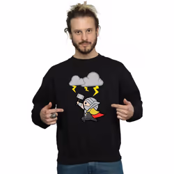Marvel - Sweat GOD OF THUNDER - Homme (Noir)