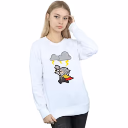 Marvel - Sweat GOD OF THUNDER - Femme (Blanc)