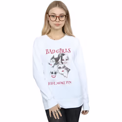 Disney - Sweat BAD GIRLS HAVE MORE FUN - Femme (Blanc)