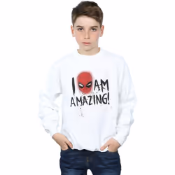 Marvel - Sweat AM AMAZING - Garçon (Blanc)