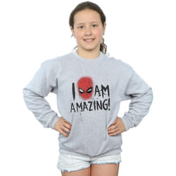 Marvel - Sweat AM AMAZING - Fille (Gris chiné)