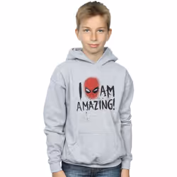 Marvel - Sweat à capuche AM AMAZING - Garçon (Gris chiné)