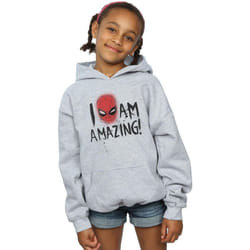 Marvel - Sweat à capuche AM AMAZING - Fille (Gris chiné)