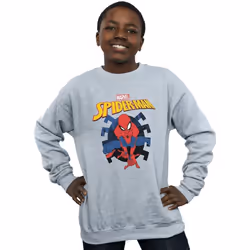 Marvel - Sweat WEB SHOOTING - Garçon (Gris chiné)