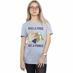 Disney - T-shirt THE MUPPETS KISS A FROG - Femme (Gris chiné)