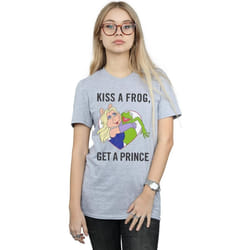Disney - T-shirt THE MUPPETS KISS A FROG - Femme (Gris chiné)