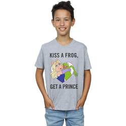 Disney - T-shirt THE MUPPETS KISS A FROG - Garçon (Gris chiné)
