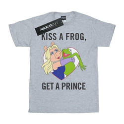 Disney - T-shirt THE MUPPETS KISS A FROG - Fille (Gris chiné)