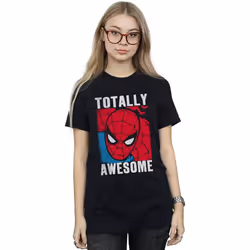 Spider-Man - T-shirt TOTALLY AWESOME - Femme (Noir)