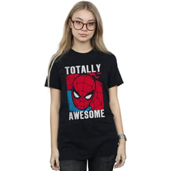 Spider-Man - T-shirt TOTALLY AWESOME - Femme (Noir)