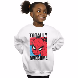 Marvel - Sweat TOTALLY AWESOME - Fille (Blanc)