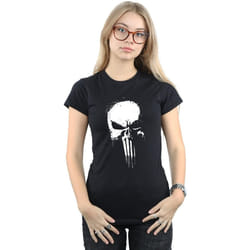 Marvel - T-shirt THE PUNISHER SPRAY SKULL - Femme (Noir)