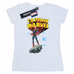 Captain Marvel - T-shirt - Femme (Blanc)